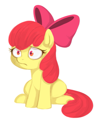 Size: 663x865 | Tagged: safe, artist:mn27, apple bloom, earth pony, pony, female, filly, simple background, sitting, solo, white background