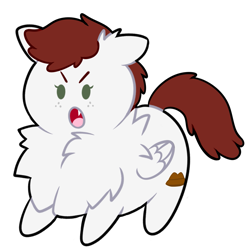 Size: 1675x1672 | Tagged: safe, artist:scarlet-spectrum, derpibooru import, oc, oc only, oc:graph travel, pegasus, pony, :o, >:o, angry, chest fluff, cute, ear fluff, fangs, female, fluffy, freckles, glare, mare, open mouth, shoulder fluff, simple background, solo, transparent background