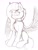 Size: 1200x1600 | Tagged: source needed, safe, artist:apostolllll, derpibooru import, oc, oc only, pegasus, pony, collar, female, mare, monochrome, sitting, sketch, solo