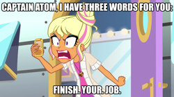 Size: 1280x718 | Tagged: safe, derpibooru import, edit, edited screencap, screencap, chestnut magnifico, equestria girls, movie magic, spoiler:eqg specials, cellphone, dialogue, lex luthor, movie reference, phone, superman/batman public enemies, yelling