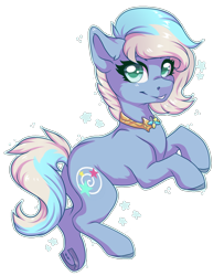 Size: 1068x1318 | Tagged: safe, artist:serenity, derpibooru import, oc, oc only, accessories, chibi, commission, female, horseshoes, jewelry, looking at you, necklace, simple background, solo, transparent background