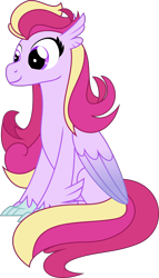 Size: 5364x9410 | Tagged: safe, artist:babyroxasman, derpibooru import, oc, oc only, oc:love muffin, hippogriff, hybrid, absurd resolution, colored wings, female, gradient wings, mare, ponygriff, show accurate, simple background, solo, transparent background, vector, waifu