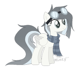 Size: 484x430 | Tagged: safe, artist:mintoria, derpibooru import, oc, pegasus, pony, clothes, female, goggles, mare, scarf, simple background, solo, transparent background