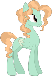 Size: 1354x1927 | Tagged: safe, artist:otakuchicky1, derpibooru import, oc, pegasus, pony, female, mare, offspring, parent:sweet biscuit, parent:zephyr breeze, simple background, solo, transparent background