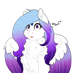 Size: 3060x2994 | Tagged: safe, artist:nightskrill, artist:royalwolf1111, derpibooru import, oc, oc only, oc:cosmic harmony, oc:melody shard, pegasus, pony, :p, cheek fluff, chest fluff, colored wings, cute, death by cute, derp, female, fluffy, gem, gradient mane, gradient wings, mare, pomf, shrunken pupils, silly, simple background, solo, tongue out, transparent background, weapons-grade cute