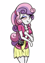 Size: 2480x3508 | Tagged: safe, artist:stammis, sweetie belle, equestria girls, cute, diasweetes, older, older sweetie belle, purse, simple background, solo, white background