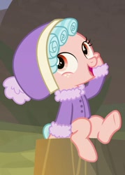 Size: 513x715 | Tagged: safe, screencap, cozy glow, pegasus, pony, frenemies (episode), clothes, cozybetes, cropped, cute, solo, winter outfit