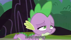 Size: 935x524 | Tagged: safe, screencap, spike, dragon, a trivial pursuit, annoyed, bored, china, chinese, subtitles, winged spike