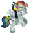 Size: 1464x1624 | Tagged: safe, artist:diamond-chiva, derpibooru import, oc, oc only, oc:rainbow flash, crystal pony, pegasus, pony, crystallized, female, mare, offspring, parent:quibble pants, parent:rainbow dash, parents:quibbledash, rainbow hair, simple background, solo, transparent background