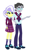 Size: 395x645 | Tagged: safe, artist:shocker014, derpibooru import, jet set, upper crust, equestria girls, friendship games, clothes, crystal prep academy uniform, female, male, plaid skirt, pleated skirt, school uniform, shipping, skirt, straight, upperset