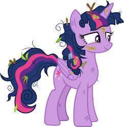 Size: 3000x3089 | Tagged: safe, artist:cloudyglow, derpibooru import, twilight sparkle, twilight sparkle (alicorn), alicorn, a matter of principals, .ai available, messy mane, simple background, solo, transparent background, vector