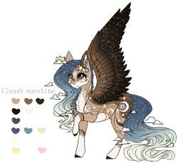 Size: 912x836 | Tagged: safe, artist:lunawolf28, derpibooru import, oc, oc:cloudy sunshine, pegasus, pony, female, mare, reference sheet, simple background, solo, transparent background