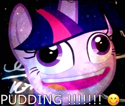 Size: 2000x1693 | Tagged: safe, artist:ponylover88, derpibooru import, twilight sparkle, twilight sparkle (alicorn), alicorn, best gift ever, dat face, faic, food, meme, pudding, pudding face