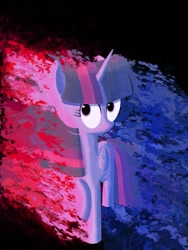 Size: 774x1032 | Tagged: safe, artist:yamasan3121, twilight sparkle, pony, black background, female, mare, simple background