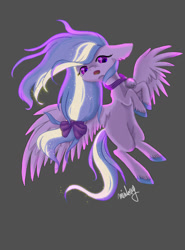 Size: 772x1043 | Tagged: safe, artist:mintony, oc, oc:amethyst war, pegasus, pony, female, gray background, mare, simple background, solo