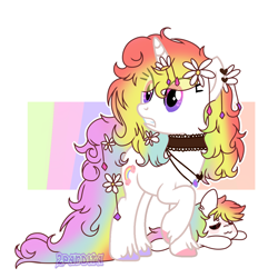 Size: 1200x1200 | Tagged: safe, artist:2pandita, oc, oc:plush iris, pony, unicorn, base used, choker, female, mare, plushie, solo