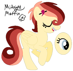 Size: 397x387 | Tagged: safe, artist:xxmidnightmuffinxx, oc, oc:prisma parmesan, pegasus, pony, base used, braces, eyes closed, female, filly, hairclip, offspring, parent:cheese sandwich, parent:rainbow dash, parents:cheesedash, signature, simple background, transparent background