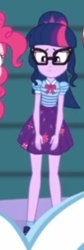 Size: 138x411 | Tagged: safe, derpibooru import, screencap, sci-twi, twilight sparkle, better together, equestria girls, rollercoaster of friendship, clothes, cropped, female, geode of telekinesis, glasses, ponytail, skirt