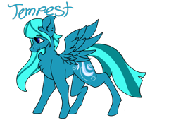 Size: 900x700 | Tagged: safe, artist:foxytthepiratefoxgir, derpibooru import, oc, oc only, oc:tempest (ice1517), pegasus, pony, chest fluff, ear piercing, earring, female, jewelry, mare, piercing, redesign, simple background, solo, transparent background