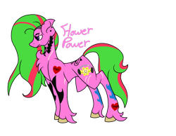 Size: 900x700 | Tagged: safe, artist:foxytthepiratefoxgir, derpibooru import, oc, oc only, oc:flower power (ice1517), earth pony, pony, chest fluff, ear piercing, earring, eye scar, eyebrow piercing, female, jewelry, mare, piercing, redesign, scar, simple background, solo, tattoo, transparent background, unshorn fetlocks