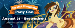 Size: 1708x650 | Tagged: safe, oc, pony, crystal mountain pony con, mascot, utah