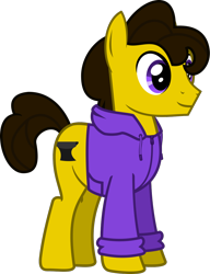 Size: 968x1258 | Tagged: safe, artist:lightningbolt, derpibooru exclusive, oc, oc only, oc:terra, earth pony, pony, .svg available, clothes, commission, hoodie, male, simple background, solo, stallion, svg, transparent background, vector