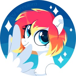 Size: 1000x1000 | Tagged: safe, artist:sonnatora, oc, oc:spectrum beam, pegasus, pony, bust, female, icon, mare, solo