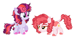 Size: 1260x634 | Tagged: safe, artist:unoriginai, derpibooru import, hybrid, kirin, sounds of silence, interspecies offspring, kirin pony hybrid, magical lesbian spawn, next generation, offspring, parent:autumn blaze, parent:pinkie pie, parent:twilight sparkle, parents:autumnpie, parents:autumntwi