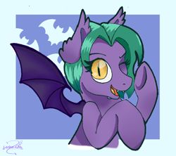 Size: 2324x2061 | Tagged: safe, artist:lechu-zaz, oc, oc only, bat pony, pony, solo