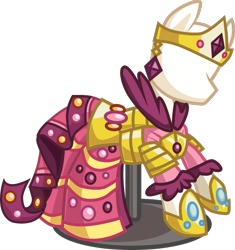 Size: 679x721 | Tagged: safe, artist:cazra, pony, fallout equestria, armor, clothes, dress, gala dress, jewelry, mannequin, object, prop, tiara, vector