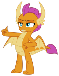 Size: 1860x2382 | Tagged: safe, artist:sonofaskywalker, derpibooru import, smolder, dragon, what lies beneath, dragoness, female, sassy, simple background, solo, transparent background, vector