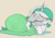 Size: 1302x917 | Tagged: safe, artist:marsminer, derpibooru import, oc, oc only, oc:minty, pony, unicorn, blanket, female, mare, prone, sleeping, solo