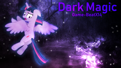 Size: 3840x2160 | Tagged: safe, artist:game-beatx14, artist:missgoldendragon, derpibooru import, twilight sparkle, twilight sparkle (alicorn), alicorn, forest, music, solo, youtube link