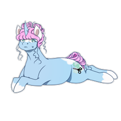 Size: 1024x1024 | Tagged: safe, artist:eggymy, oc, pony, unicorn, female, mare, prone, simple background, solo, transparent background