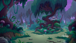 Size: 1920x1080 | Tagged: safe, screencap, student counsel, background, discovery family logo, everfree forest, forest, moss, mushroom, no pony, tree, vine