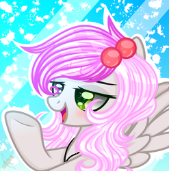 Size: 2160x2184 | Tagged: safe, artist:domina-venatricis, oc, oc:pandita, pegasus, pony, bust, female, mare, portrait, solo