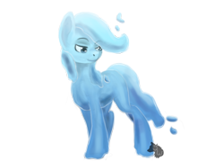 Size: 2100x1500 | Tagged: safe, artist:jazzwolf347, oc, oc only, original species, pony, water pony, commission, elemental, elemental pony, lidded eyes, simple background, solo, transparent background, water