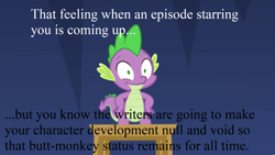 Size: 1920x1080 | Tagged: safe, screencap, spike, dragon, better together, equestria girls, spring breakdown, caption, image macro, internal screaming spike, male, screaming internally, spike drama, text