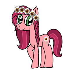 Size: 1080x1080 | Tagged: safe, artist:徐詩珮, derpibooru import, gloriosa daisy, pony, cute, daisybetes, equestria girls ponified, floral head wreath, flower, ponified, solo