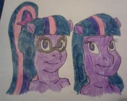 Size: 1415x1120 | Tagged: safe, artist:chipmunk1254, sci-twi, twilight sparkle, pony, pony ears, traditional art