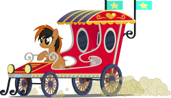 Size: 1280x736 | Tagged: safe, artist:tsabak, oc, oc only, oc:mo, earth pony, pony, cart, female, mare, simple background, solo, transparent background, vector