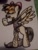 Size: 705x935 | Tagged: safe, artist:artistathefilly, derpibooru import, songbird serenade, my little pony: the movie, bipedal, headworn microphone, solo, traditional art