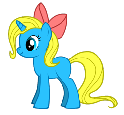 Size: 471x437 | Tagged: safe, derpibooru import, oc, oc only, oc:coconut glitter, pony, unicorn, pony creator, bow, hair bow, simple background, solo, transparent background