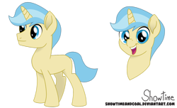 Size: 1024x622 | Tagged: safe, artist:captshowtime, derpibooru import, oc, oc only, oc:blank slate, pony, unicorn, colt, commission, digital art, head shot, male, missing cutie mark, movie accurate, present, reference sheet, simple background, solo, stallion, style, transparent background, ych example, your character here