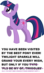 Size: 1040x1720 | Tagged: safe, artist:mac3030, edit, twilight sparkle, unicorn twilight, unicorn, misspelling, simple background, solo, text, white background