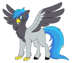 Size: 2975x2527 | Tagged: artist needed, source needed, safe, derpibooru import, oc, oc only, oc:dynamo gust, classical hippogriff, hippogriff, 2019 community collab, cheek fluff, chest fluff, cute, derpibooru community collaboration, ear fluff, floppy ears, fluffy, hoof fluff, leg fluff, looking at you, male, messy mane, neck fluff, ocbetes, simple background, smiling, solo, spread wings, standing, transparent background, unshorn fetlocks, wings