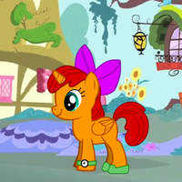 Size: 200x200 | Tagged: safe, apple bloom, scootaloo, sweetie belle, alicorn, pony creator, applescoot belle, bow, clothes, cutie mark crusaders, fusion, gabby gums, hair bow, shoes, watch