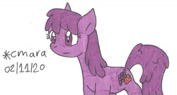 Size: 1031x551 | Tagged: safe, artist:cmara, berry punch, berryshine, earth pony, pony, female, mare, simple background, solo, traditional art, white background