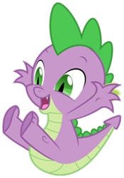 Size: 336x479 | Tagged: safe, artist:zutheskunk traces, spike, dragon, arms in the air, cute, happy, open mouth, simple background, solo, spikabetes, transparent background, vector