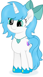 Size: 4826x8608 | Tagged: safe, artist:cirillaq, derpibooru import, oc, oc only, oc:sapphire heart, pony, unicorn, absurd resolution, bow, female, hair bow, mare, movie accurate, simple background, solo, transparent background, vector